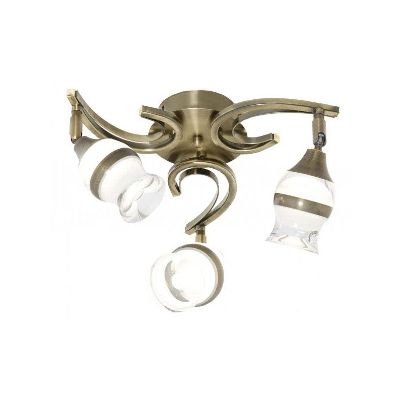 Plafón Zodiaco cuero 3 x LED 5W 4000K Fabrilamp